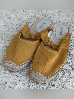 Soludos Mustard Knot-Top Espadrille Mules 8